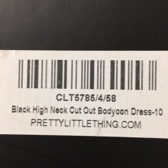 Black High Neck cut out Bodycon dress - Picture 3 of 3